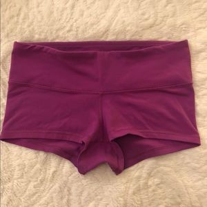 Purple/fuchsia lulu lemon boogie shorts size 4